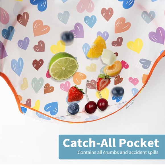 3 Pcs Long Sleeved Waterproof Baby👶🏽/Toddler🧒🏻Bibs w Crumb Catcher - Picture 7 of 9